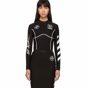 Off-White Black Jogging Sport Long Sleeve Shirt